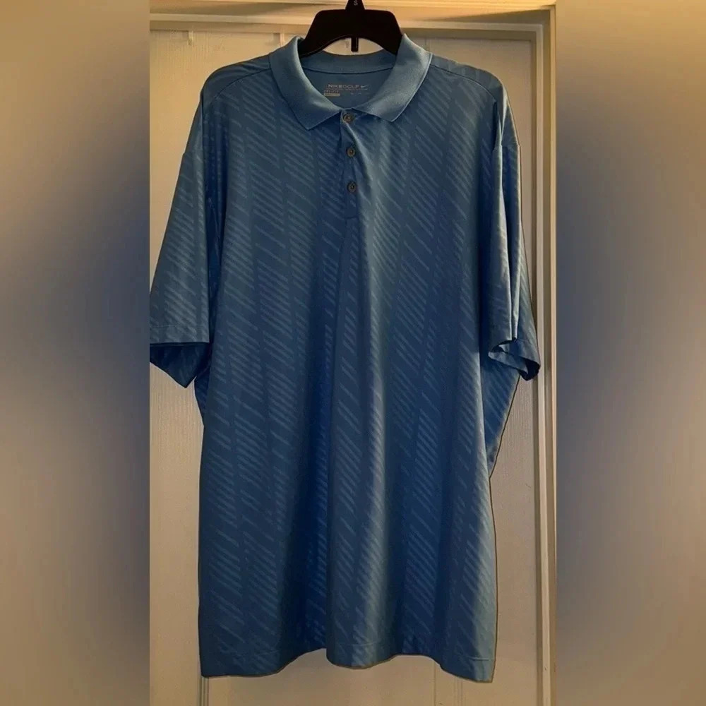 Nike Golf Dri-Fit Polo Sky Blue Short Sleeve Shirt